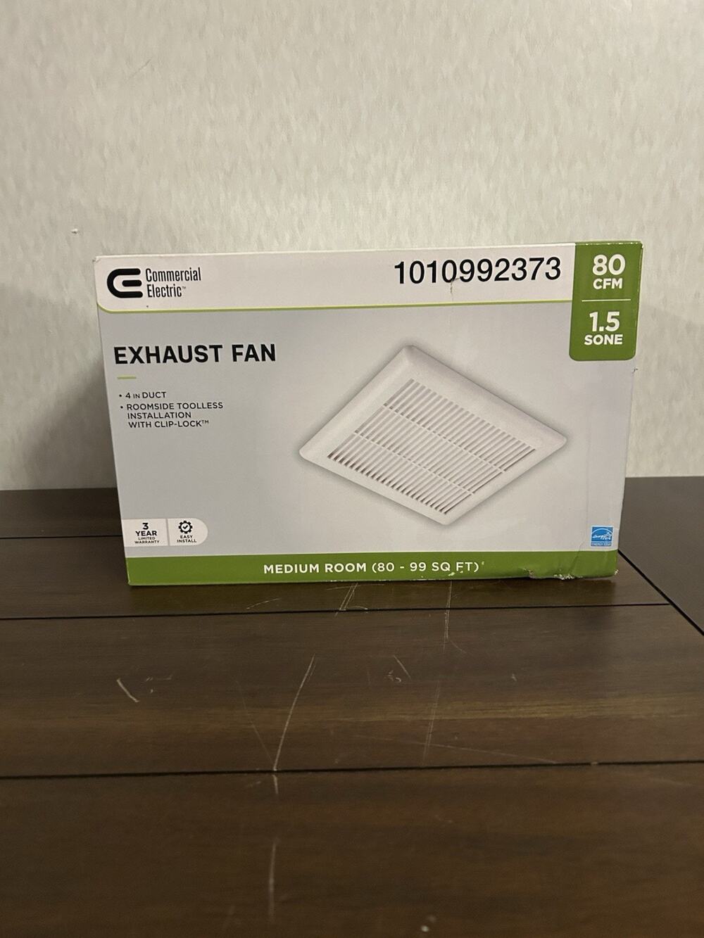 Commercial Electric 80 CFM 1.5 Sone Bathroom Exhaust Fan Roomside BPT13-14D